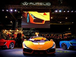 The three colors of the Aurelio supercar