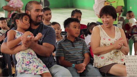 Gange family enjoying rondalla