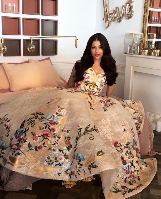 Aishwarya Rai Bachchan wearing Mark Bumgarner’s creation