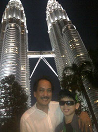 Emmanuel Canlas (left) at the KLCC Petroas Towers