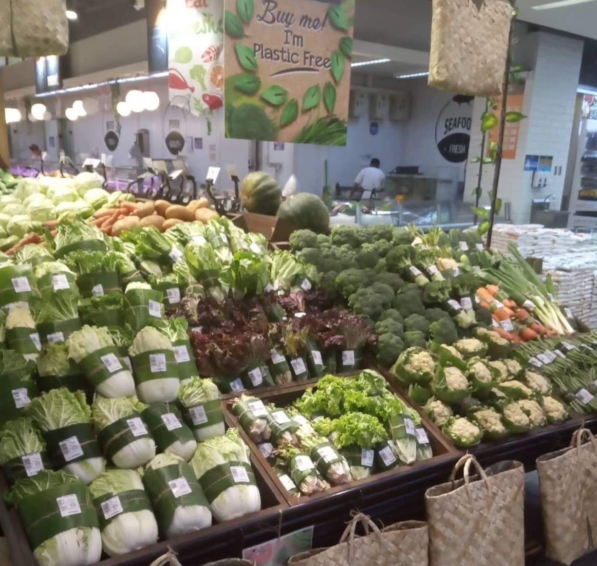 Supermarket Banana Leaves Packaging Supermarket Banana Leaves Packaging