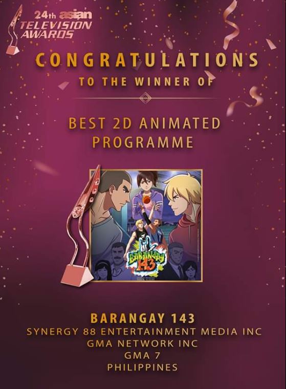 Pinoy basketball anime series Barangay 143 wins Asian TV Award - Good News  Pilipinas