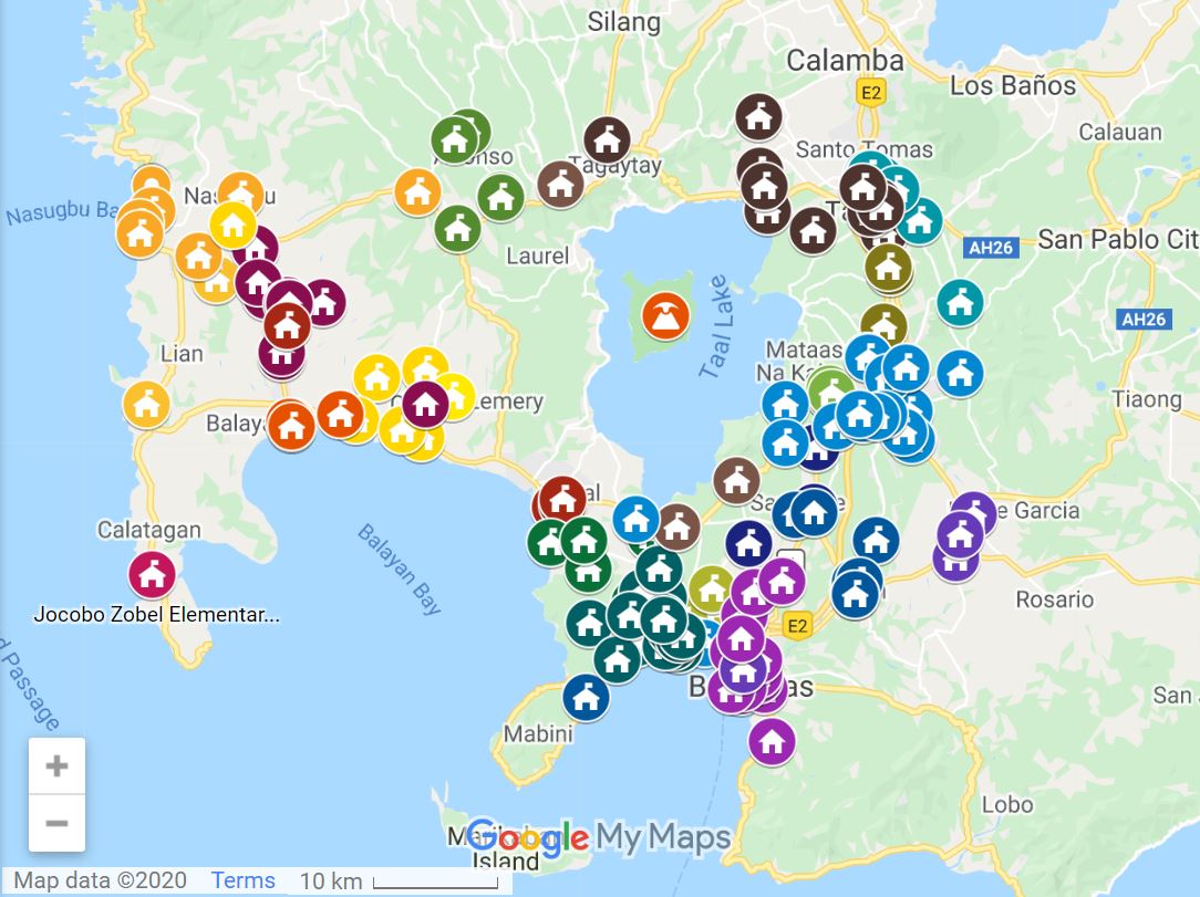 Google maps Taal evacuation Google maps Taal evacuation