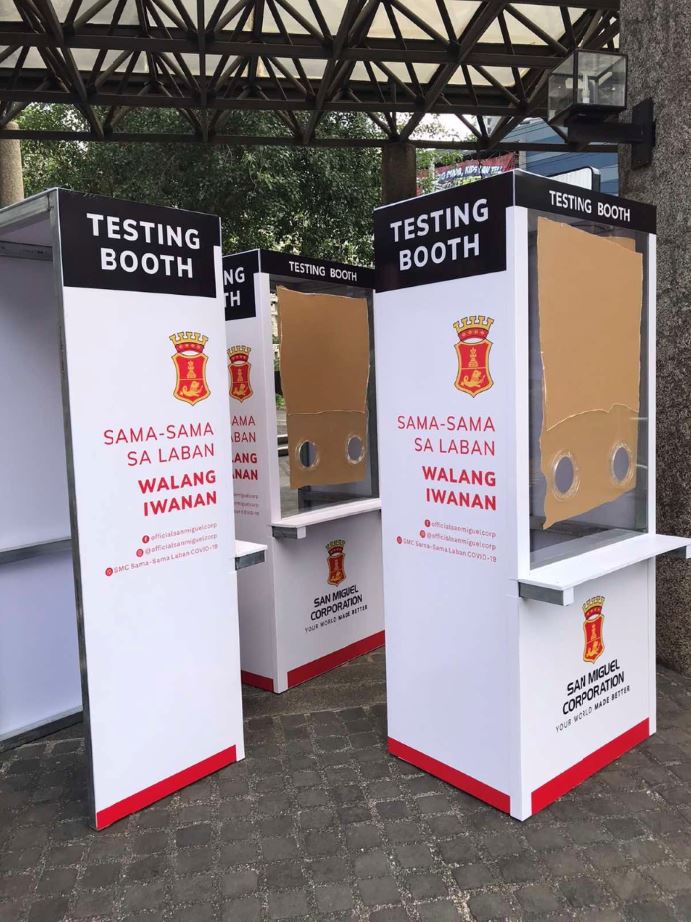 San Miguel Corporation donate swabbing booths