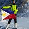 Chrsitine Amour-Levar with Filipino flag