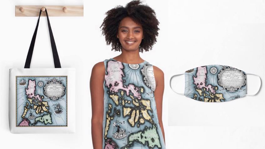 Murillo Velarde vintage map inspired products