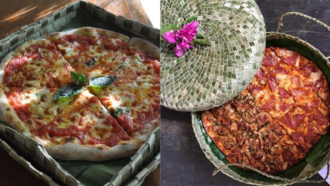 BrickOven café handwoven pizza boxes