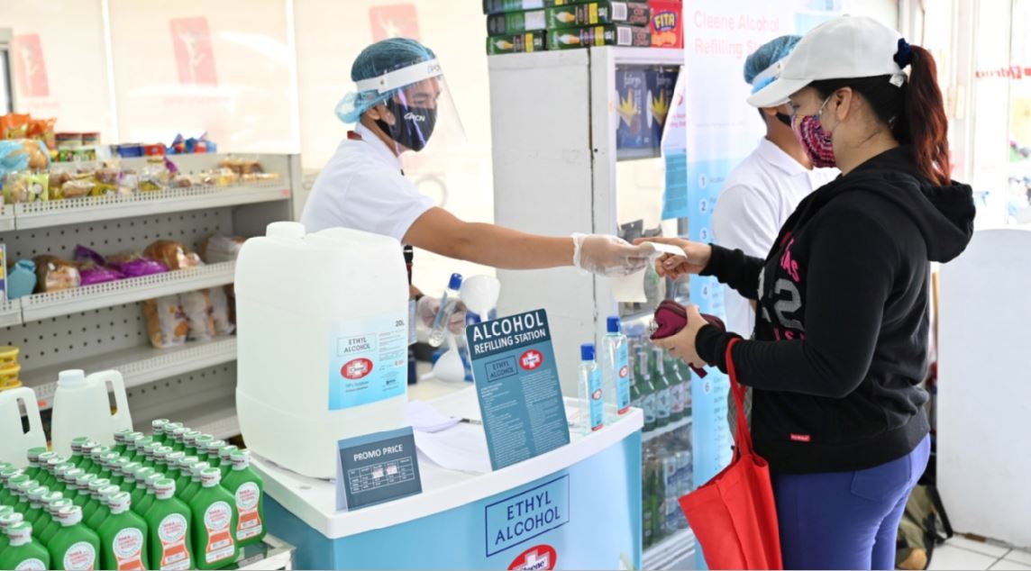 Ethyl alcohol refilling stations