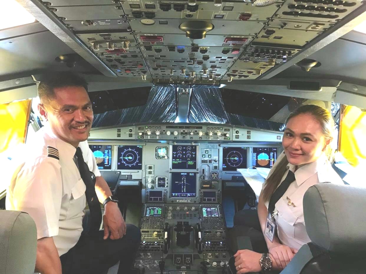 Capt. Leo Yosalina and daughter First Officer Lea Yosalina-Brito