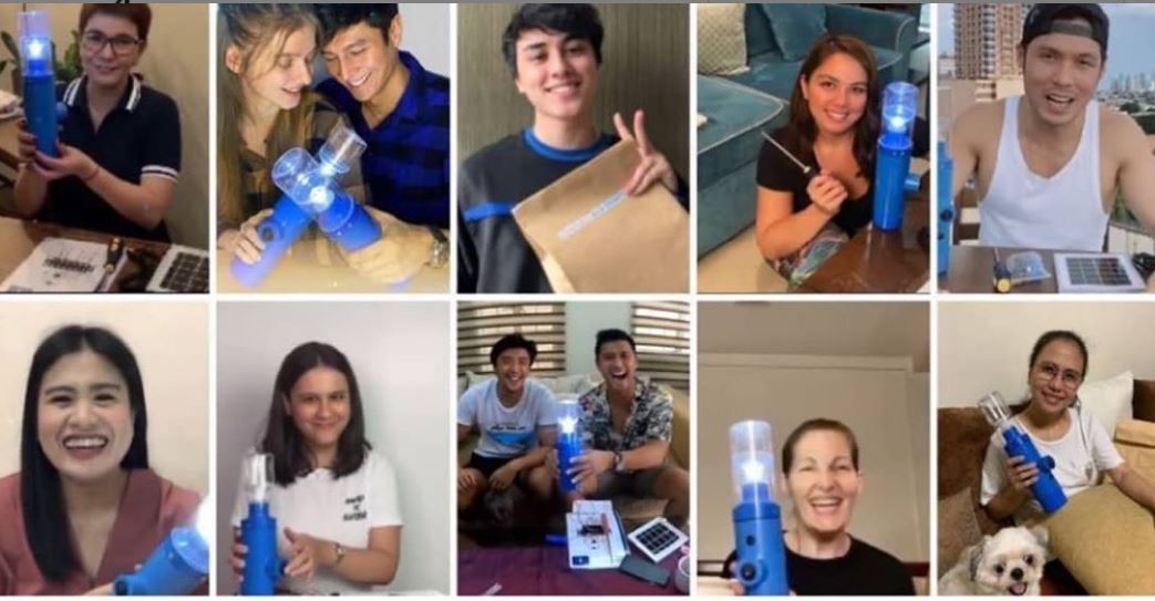 Some of the celebrity solar engineers who joined the Light it Forward campaign.