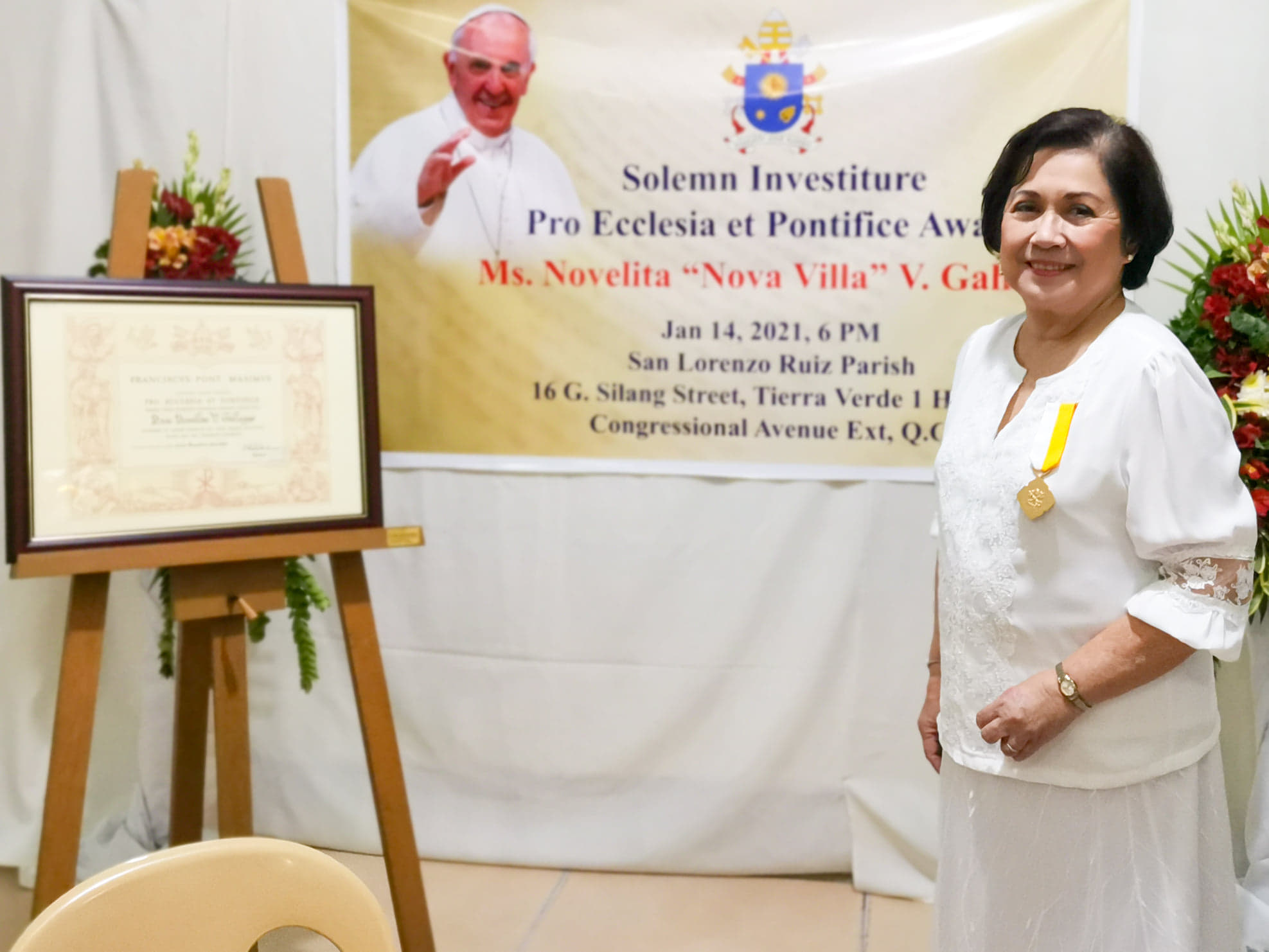 Nova Villa Papal Award