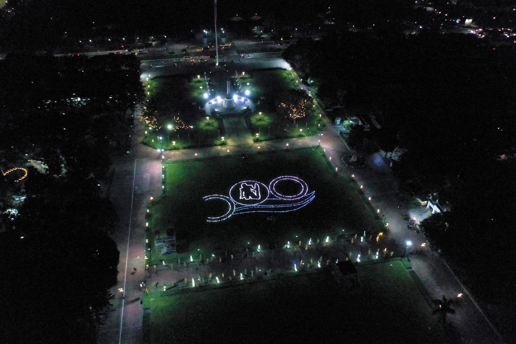 Giant solar logo artwork 