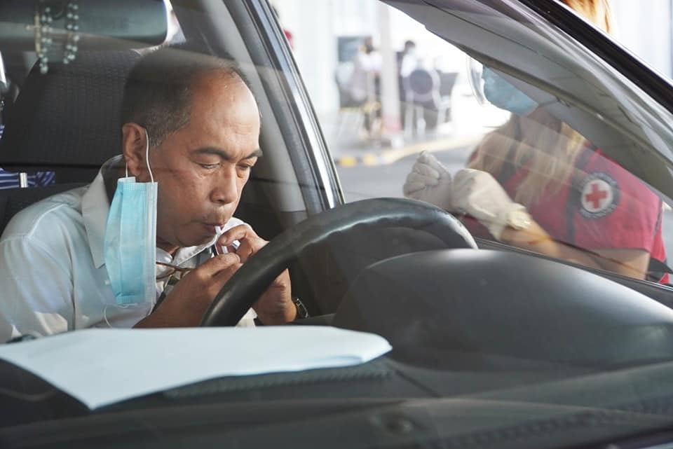 drive-thru Covid test