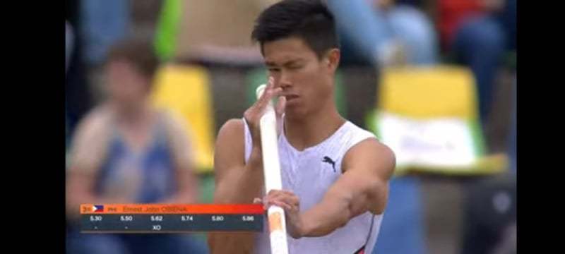 EJ Obiena season-best jump pole vaulter