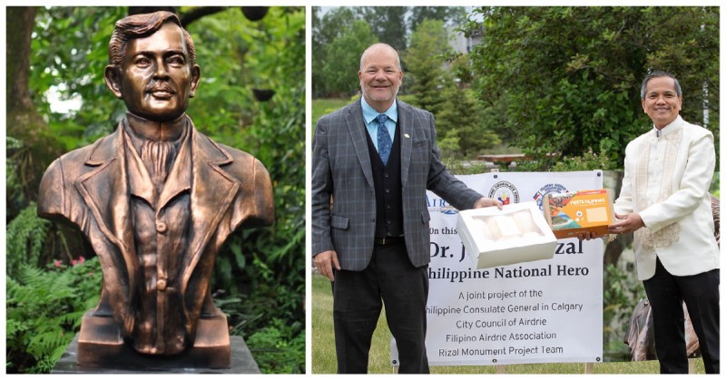 10-foot-tall monument with Dr. Jose Rizal sculpture by Toym Imao to