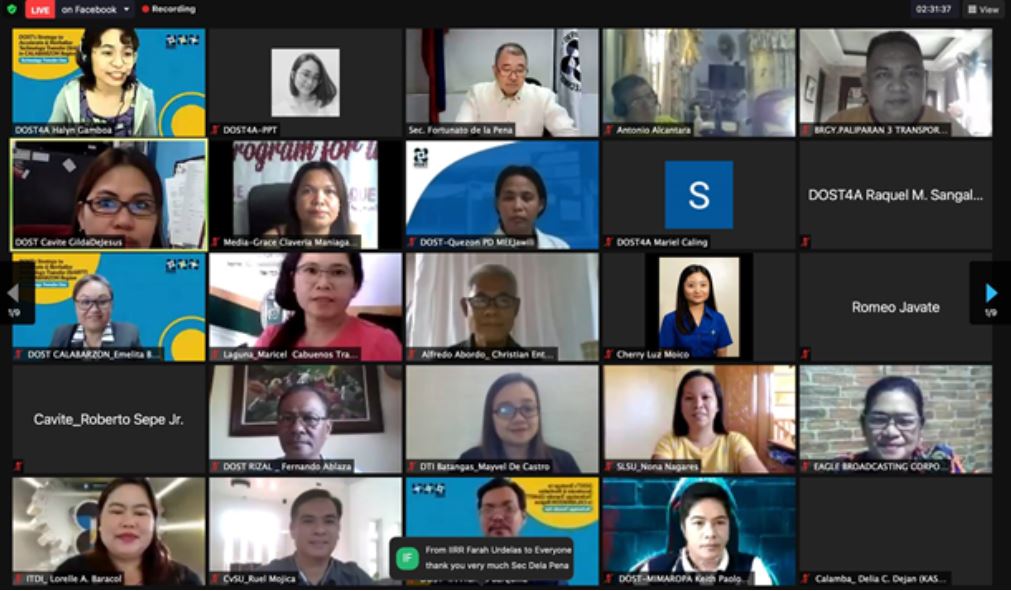 12 technologies commercialization CALABARZON