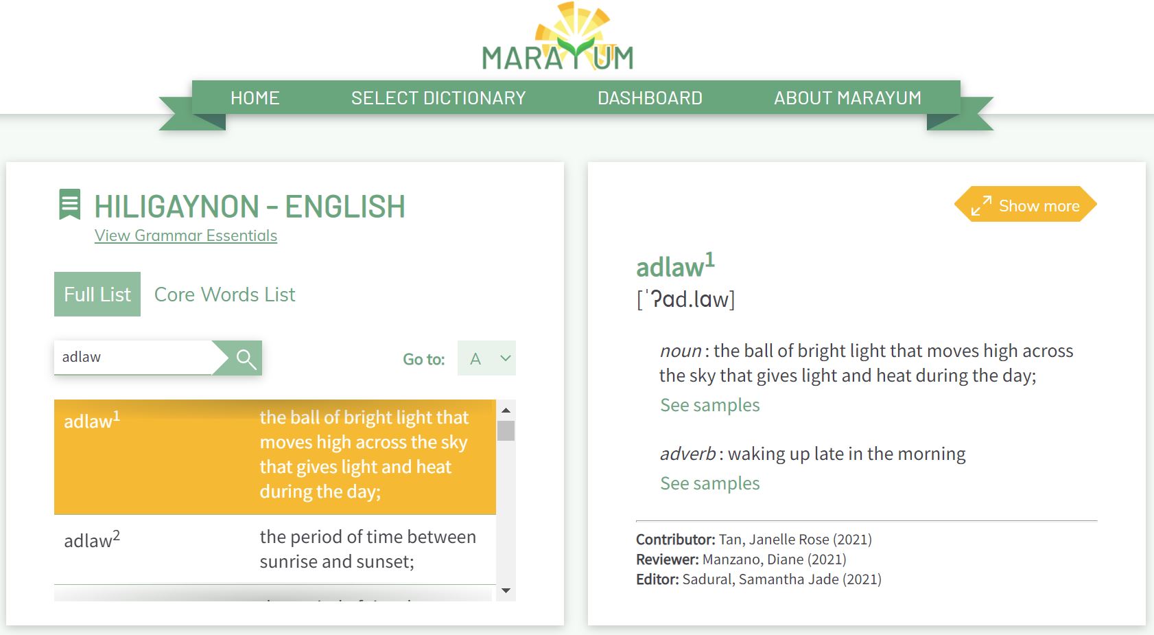 Philippine Online Dictionary languages Philippine Online Dictionary languages