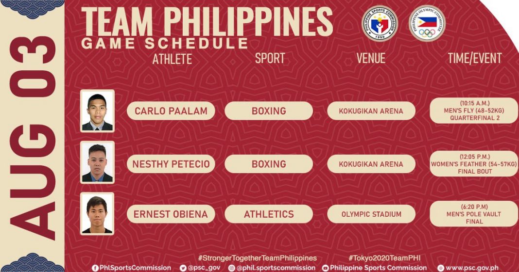 Olympics Schedule Today: Final events for Obiena and Petecio, Paalam in