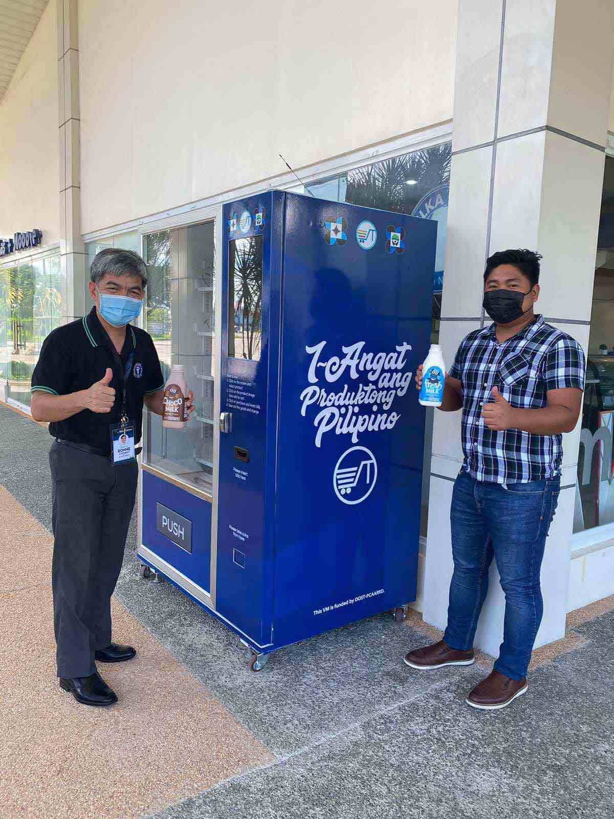 Filipino farmers carabao milk vending machine