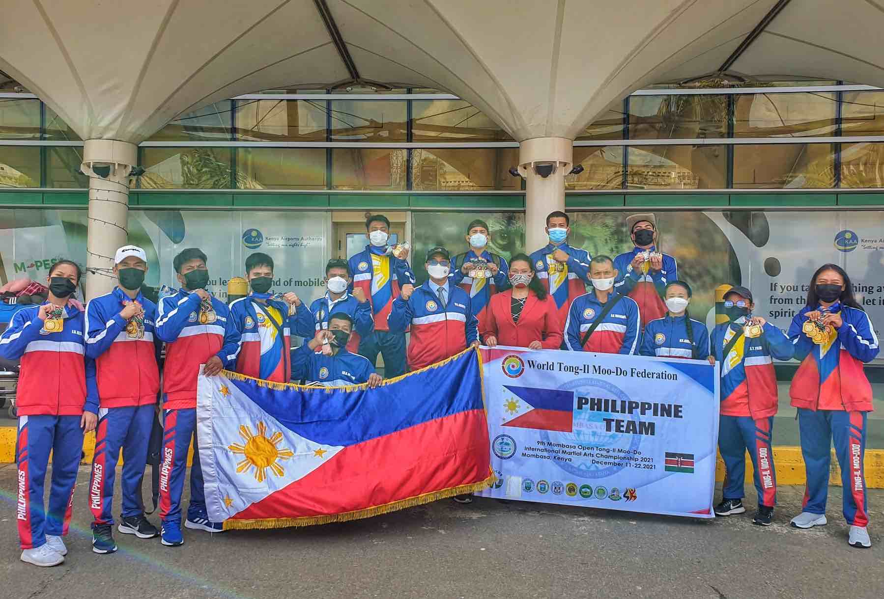 Philippines' martial arts team Kenya Mombasa 