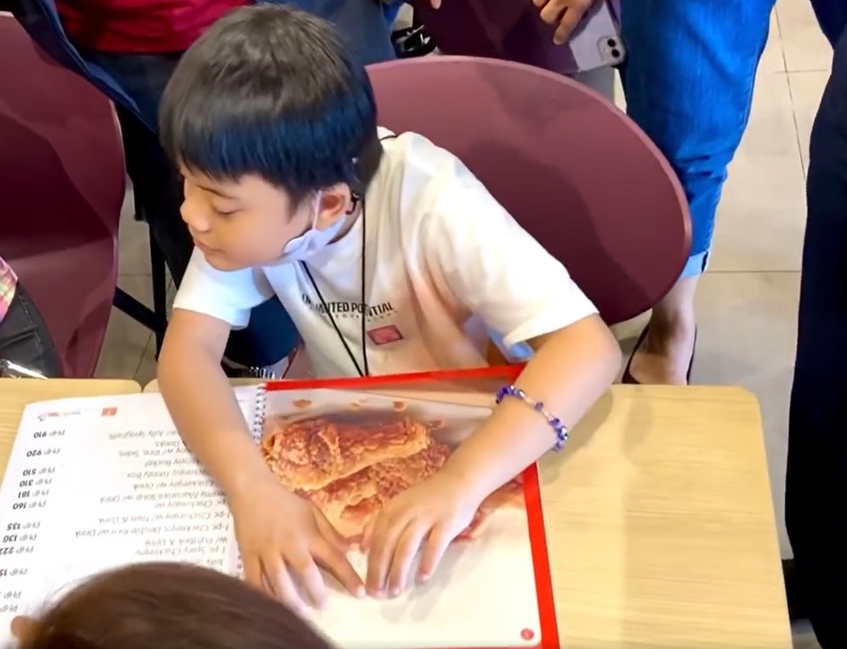 Blind customers Jollibee braille menus