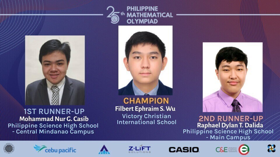Victory Christian IS 25th Philippine Mathematical Olympiad