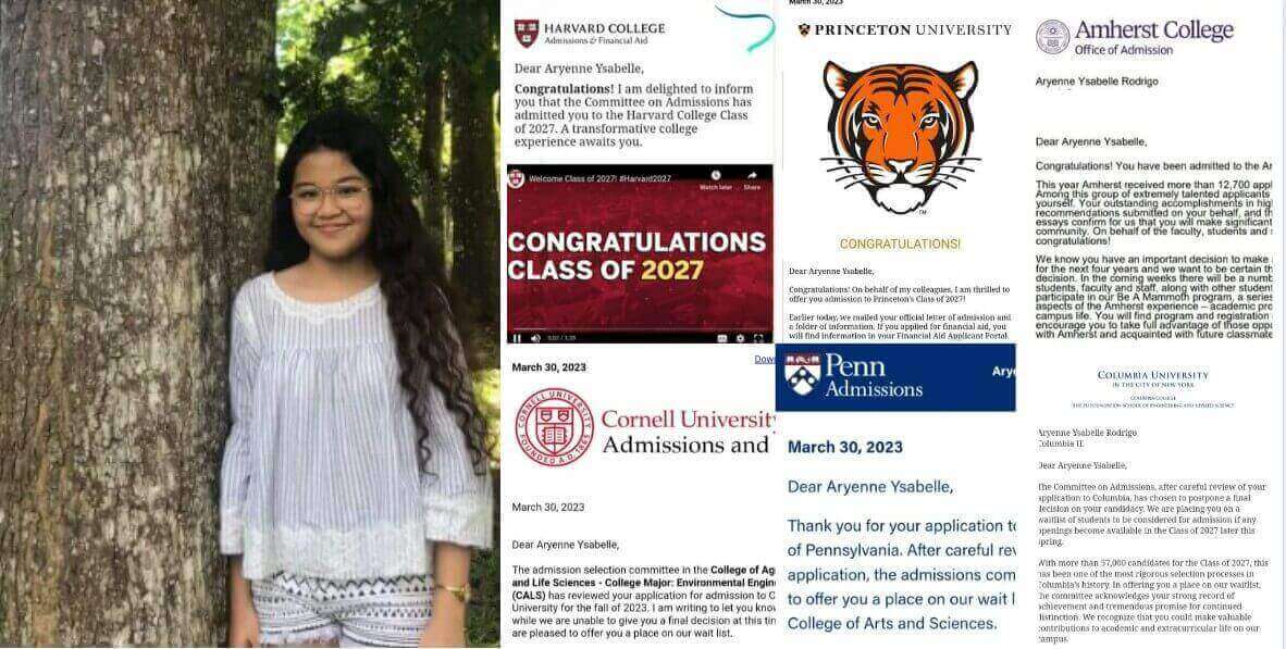 Aryenne Ysabelle Rodrigo America's Elite Universities Aryenne Ysabelle Rodrigo America's Elite Universities